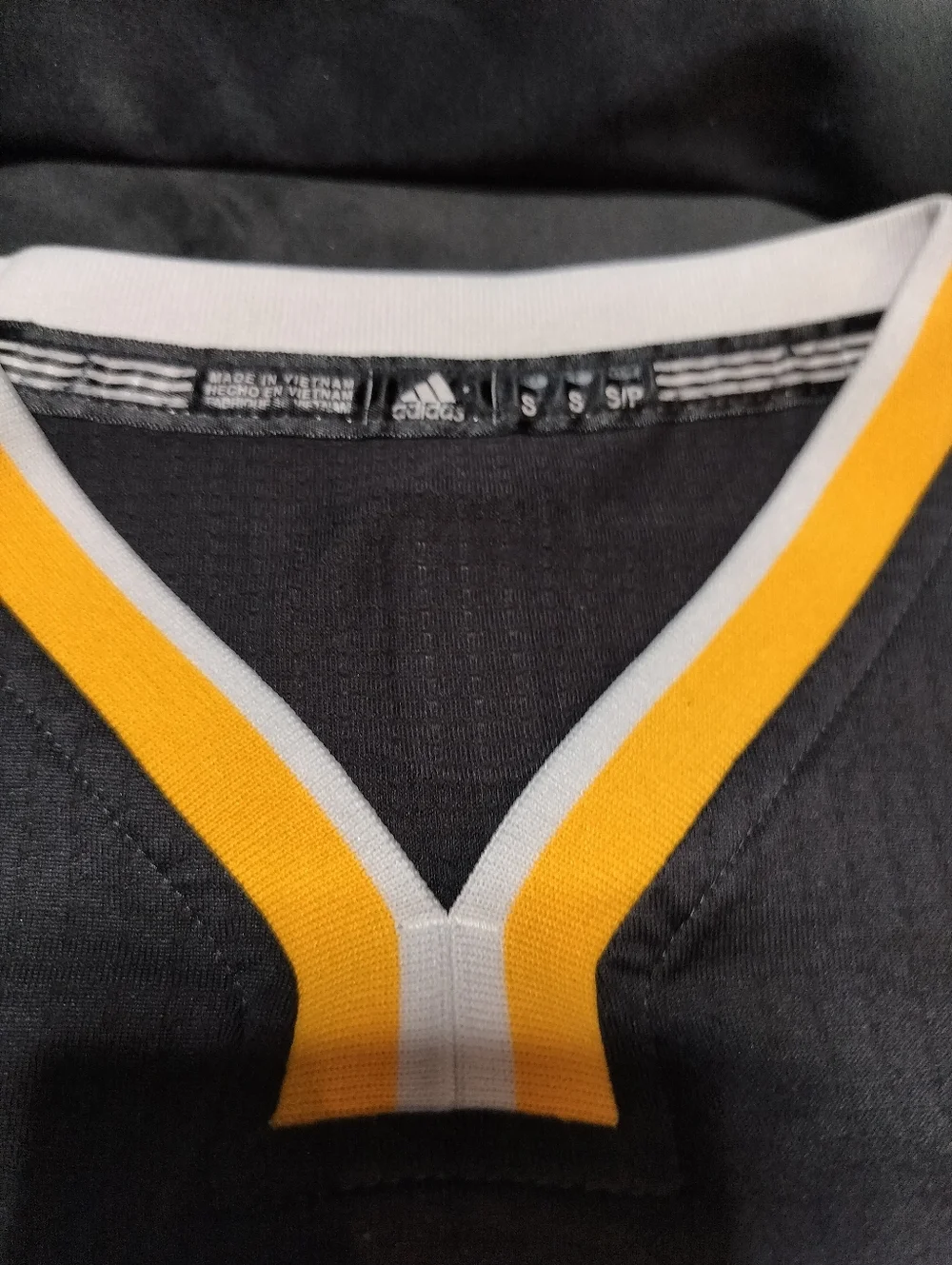 Rare adidas Golden State Warriors Durant #35 Dark Gray Yellow Jersey Tee -Small
